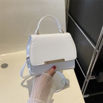 Fashion White Pu Flap Crossbody Bag