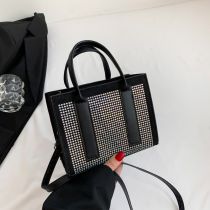 Fashion Color Pu Diamond-encrusted Large-capacity Crossbody Bag