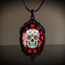 Fashion 2# Alloy Skull Oval Necklace