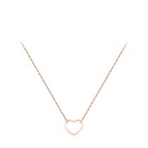 Fashion Rose Gold Metal Hollow Love Necklace