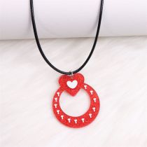 Fashion Love Key Round-necklace Acrylic Love Round Necklace