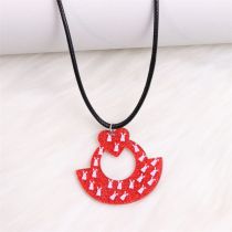 Fashion Pink Rabbit Boat-necklace Acrylic Love Boat Necklace