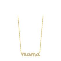 Fashion Gold Sterling Silver Diamond Letter Necklace