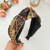 Fashion Yellow Sequin Knotted Headband Sequin Knotted Headband
