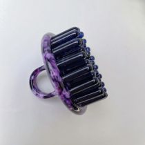 Fashion 5#purple Acetate Round Massage Comb
