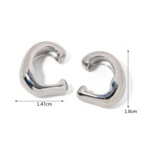 Fashion Silver Stainless Steel Geometric Ear Clips