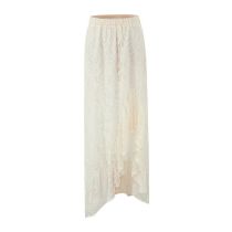 Fashion Apricot Irregular Lace Skirt