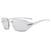 Fashion Silver Legs Mercury Tablets Ac Rimless Sunglasses