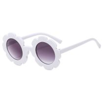 Fashion Porcelain White Children's Sunflower Sunglasses