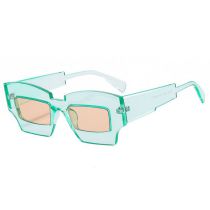 Fashion Translucent Green Framed Champagne Slices Irregular Shaped Sunglasses