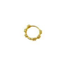 Fashion A Zircon Flower Earring (gold Color) Copper And Diamond Small Flower Earrings (single)