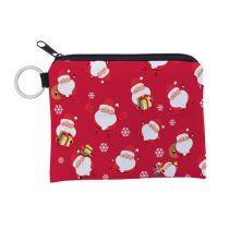 Fashion Red Polyester Printed Large Capacity Coin Purse
