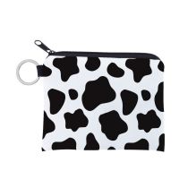 Fashion Cow Pattern Polyester Printed Large Capacity Coin Purse