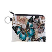 Fashion Butterfly Polyester Printed Large Capacity Coin Purse