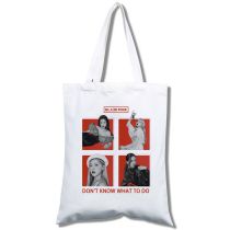 Fashion E Canvas Printed Large Capacity Shoulder Bag