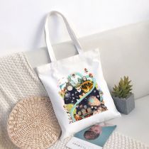 Fashion L Canvas Printed Large Capacity Shoulder Bag