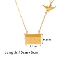 Fashion 1# Stainless Steel Book Necklace