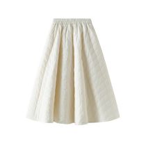Fashion Off-white Polyester Rhombus Skirt