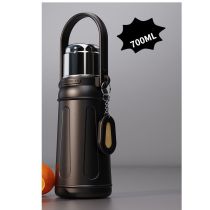 Fashion Black Stainless Steel Large Capacity Thermos Cup