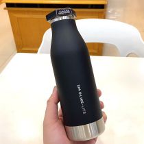 Fashion Jazz Black 370ml Stainless Steel Large Capacity Thermos Cup