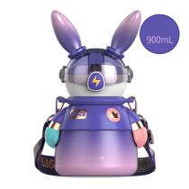 Fashion Cyber Purple Stainless Steel Cartoon Large Capacity Thermos Cup