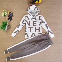 Fashion Camel Blended Knitted Hooded Sweatshirt And Leggings Trousers Set