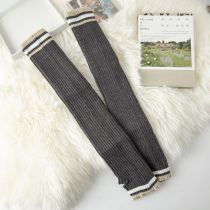 Fashion Dark Gray Striped Knitted Socks