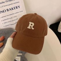 Fashion R Letter Dark Khaki Letter Embroidered Baseball Cap