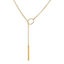Fashion Gold Alloy Pendant Geometric Circle Necklace