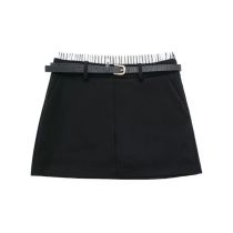 Fashion Black Blended Boxer Briefs And Culottes