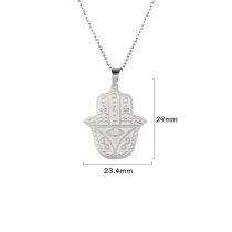 Fashion 2# Stainless Steel Geometric Eye Palm Necklace
