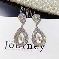 Fashion Main Picture-gold Alloy Diamond Drop Earrings