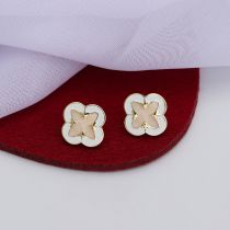 Fashion Gold Alloy Geometric Flower Earrings