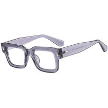 Fashion Translucent Gray Framed White Film Square Frame Sunglasses With Rice Studs