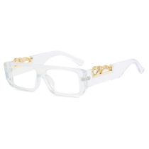 Fashion Transparent White Tablets Square Small Frame Sunglasses