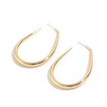 Fashion Gold Metal U-shaped Earrings