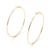 Fashion Gold Gold Plated Copper Round Earrings