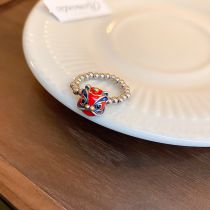 Fashion Ring-silver Alloy Oil Dripping Lion Awakening Ring