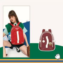 Fashion Baseball Red (delivered Baseball Pendant) Polyester Large Capacity Backpack