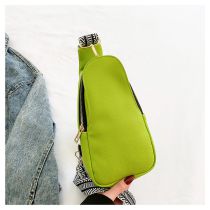 Fashion Green Pu Large Capacity Crossbody Chest Bag