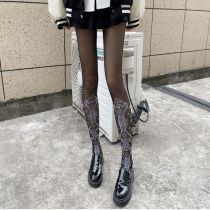 Fashion Venus-black Corespun Jacquard Stockings