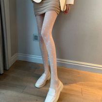 Fashion Bow-jacquard White Silk Corespun Jacquard Stockings