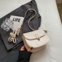 Fashion Off White Pu Flap Crossbody Bag
