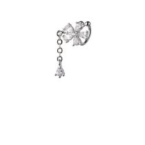 Fashion Price Per Piece (platinum) Copper Diamond-encrusted Daisy Ear Cuff (single Piece)