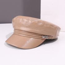 Fashion No. 10 Leather Octagonal Flat-top Beret