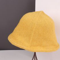 Fashion Number 3 Cotton Woven Wide Brim Bucket Hat