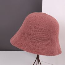 Fashion Number 5 Cotton Woven Wide Brim Bucket Hat