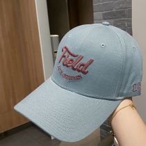 Fashion Blue Gray Letter Embroidered Baseball Cap