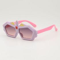 Fashion Purple Frame Pc Special-shaped Sunglasses