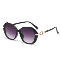 Fashion Bright Black Frame Gradually Gray Film Pc Large Frame Sunglasses